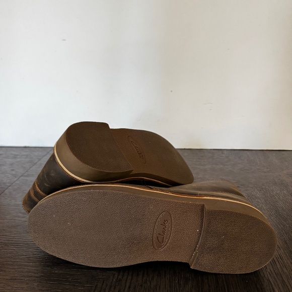 Clarks Chukka Boots Mens Brown Leather Bushacre 2 Desert 10.5M STYLE: 15522 - Picture 6 of 10